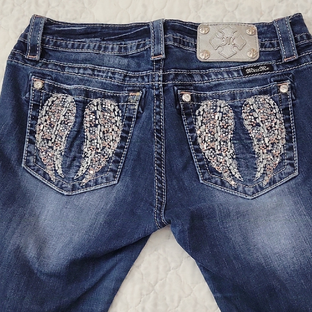 Miss Me Dark Blue Straight Leg Jeans